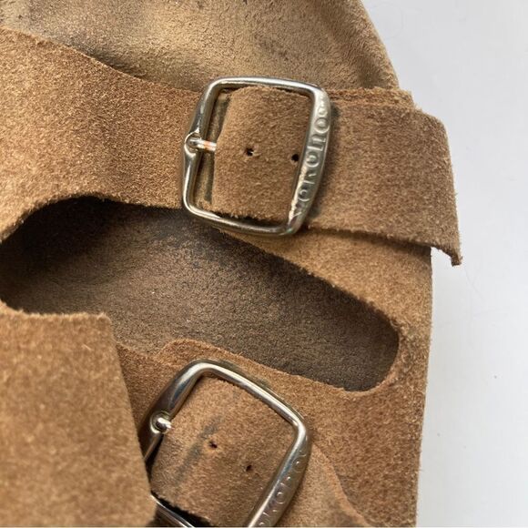 Yokono Two Band Wedge Birk like Sandals in Suede Size 9 - Picture 9 of 9